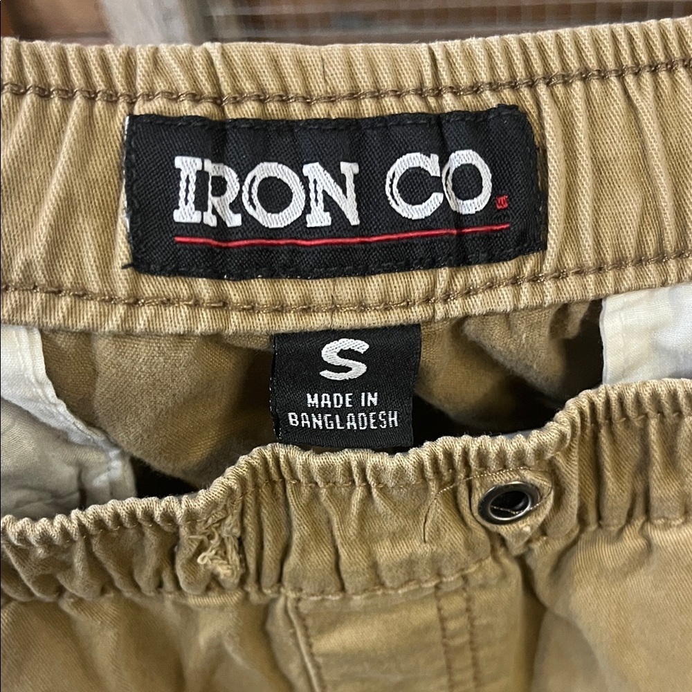 Men's Tan Pants with Side Stripe - Picture 2 of 3